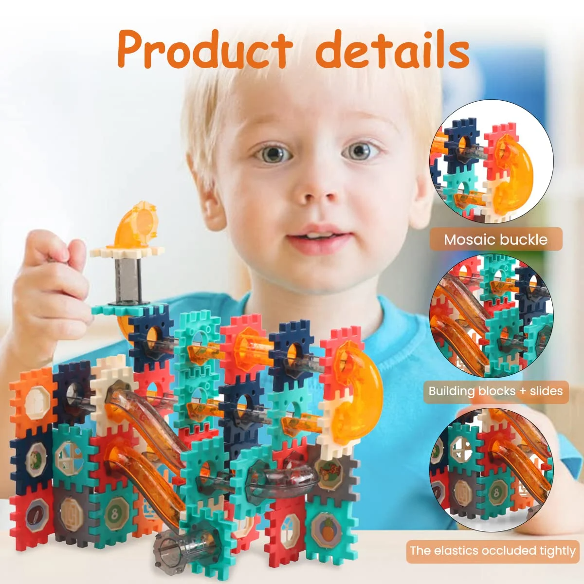 Marble Run 125Pcs Building Blocks for Kids