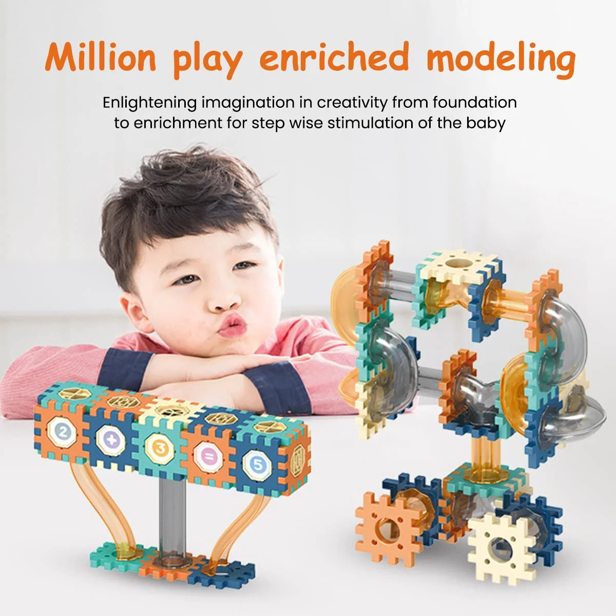 Marble Run 125Pcs Building Blocks for Kids