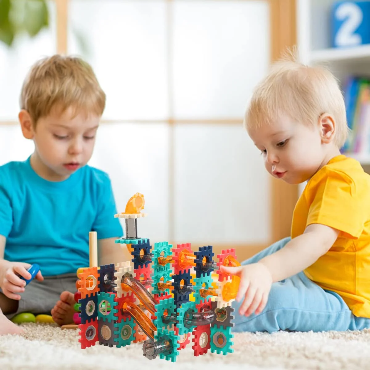 Marble Run 125Pcs Building Blocks for Kids